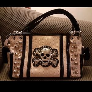 Montana West Studded Skull Purse Faux Leather
